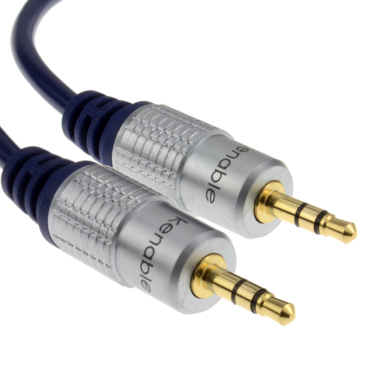 kenable Pure HQ OFC Shielded 3.5mm Stereo Jack to Jack Cable Gold 5m