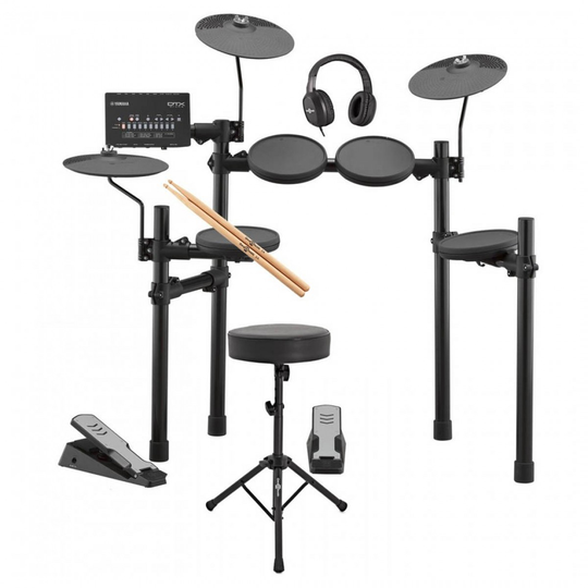 Yamaha DTX402K Electronic Drum Kit with Headphones Stool + Sticks