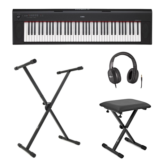 Yamaha Piaggero NP32 Digital Piano Black + Stand Bench and Hphones