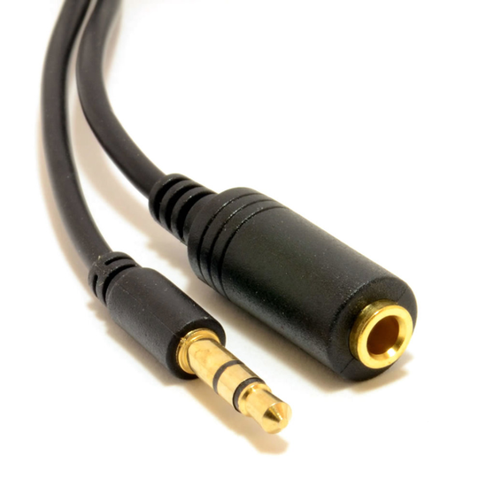 kenable Slimline PRO 3.5mm Jack to Stereo Jack Socket Extension Cable 0.3m