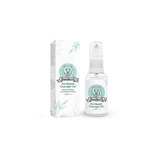 BeBarefaced Natural Anti Blemish Overnight Spot Pimple Treatment Gel for Sensitive Skin - Speeds Healing, Reduces Redness, Combats Swelling and S