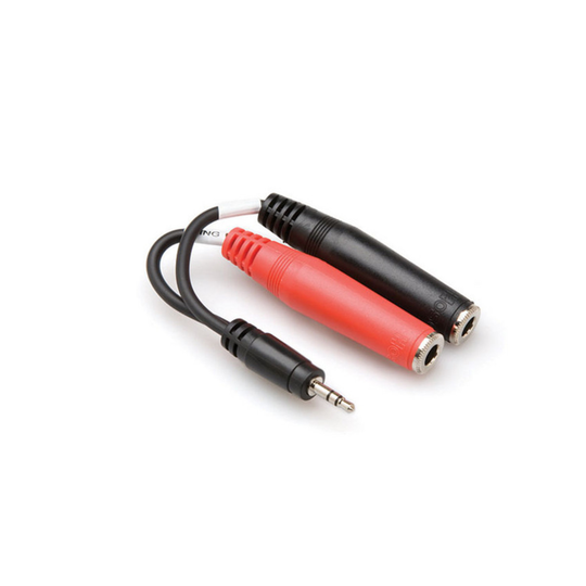 Hosa YMP-137 Stereo Breakout Cable 3.5mm TRS to Dual 1/4" TSF