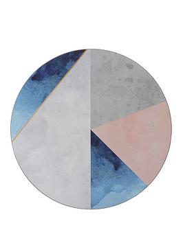Creative Tops Geometric Palette Round Premium Placemats &Ndash; Pack Of 4
