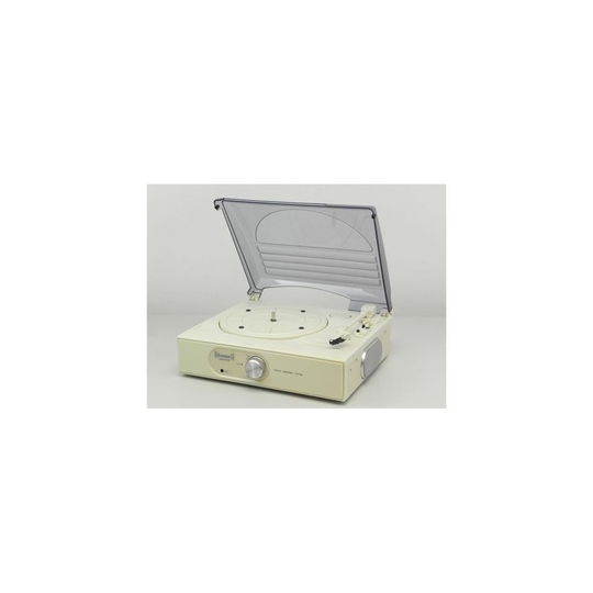 Steepletone ST938 3 Speed 33/45/78 rpm Stand Alone Record Player with Flip Over Stylus - Cream