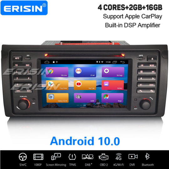 Android 10.0 Car Stereo DAB+ Satnav WiFi DSP CarPlay Canbus SWC OBD2 BMW 5er M5 E39 X5 E53