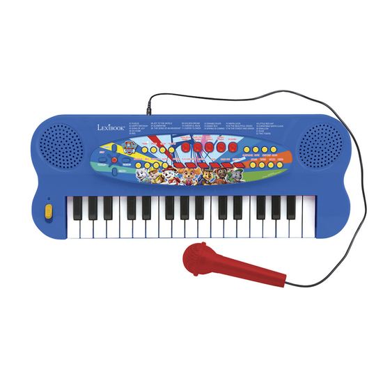 Paw Patrol Electronic Keyboard with Mic and Line-In Cable (32 keys)