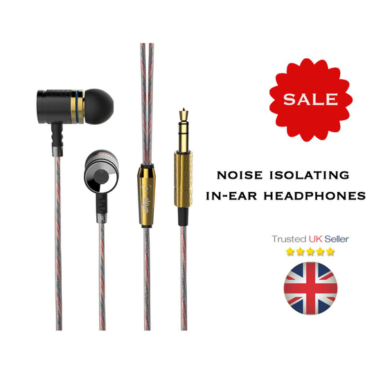 Okun HD50 Earphones with Volume Control and 24K Gold Plated Jack