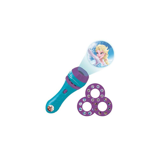 LEXIBOOK, Frozen torch light and projector with 3 discs, 24 images, create your own stories, LTC050FZ