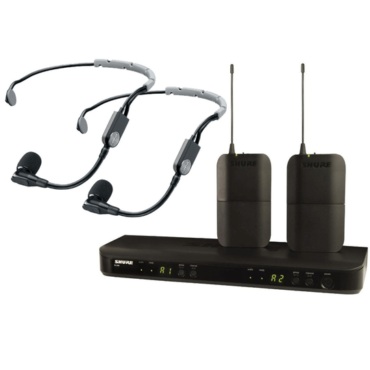 Shure BLX188/SM35-K3E Dual Wireless Headset System with 2 x SM35