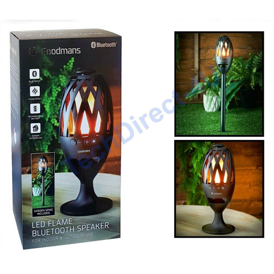 New Goodmans LED Flame Bluetooth Speaker For Indoor & Outdoor Use