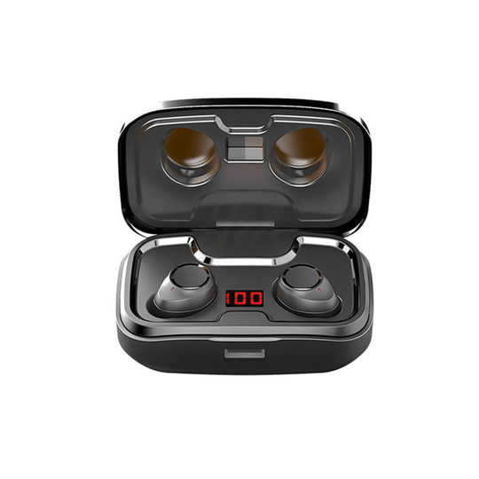 X10 TWS Noise Cancelling Wireless Stereo bluetooth 5.0 Earphone Touch IPX7 Waterproof Sports Headset with Dual HD Mic BLACK COLOR