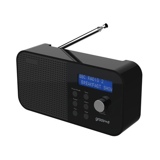 Groov-e GVDR04BK Venice Portable DAB/FM Digital Radio - Black