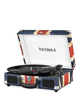Victrola Journey Portable Record Player (Uk Flag) - Bluetooth 5.0 Suitcase Turntable With Built-In Stereo Speakers