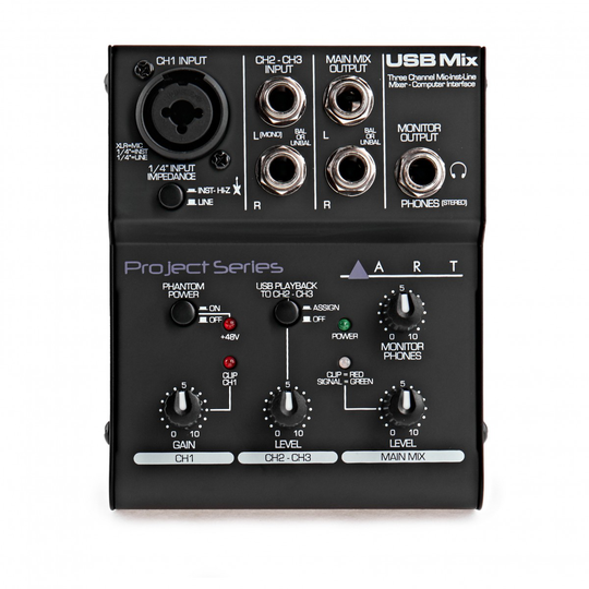 ART USBMix 3 Channel USB Mixer