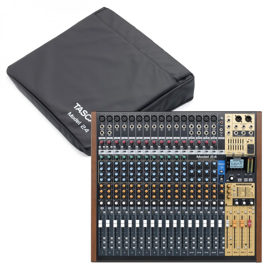 Tascam Model 24 Analog Mixer with AK-DC24 Dust Cover