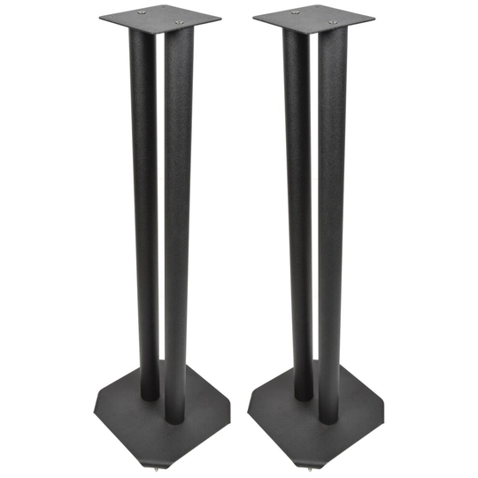 2 x Black Universal Floorstands / Speaker Stands Surround Sound Book Shelf 80cm