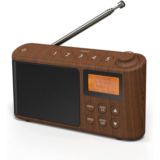 Dab/dab + & Fm Radio Mains & Battery Powered Portable Radios Rechargeable