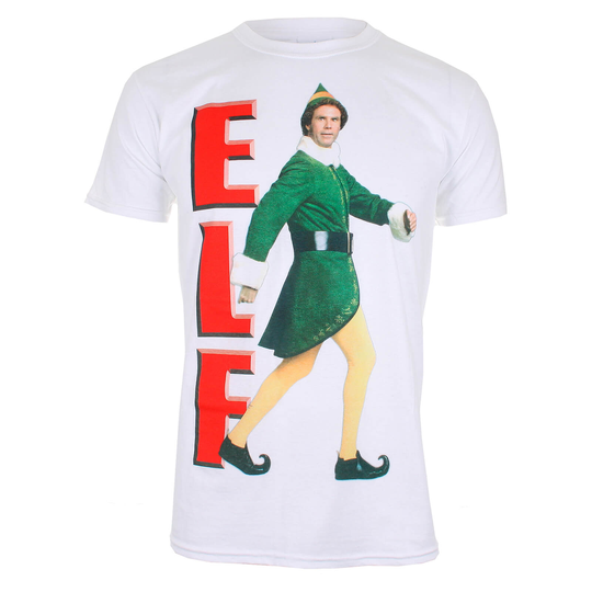 Elf Men's Christmas Elf Walking T-Shirt - White - L
