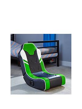 X Rocker Shadow 2.0 Green Stereo Audio Gaming Floor Rocker