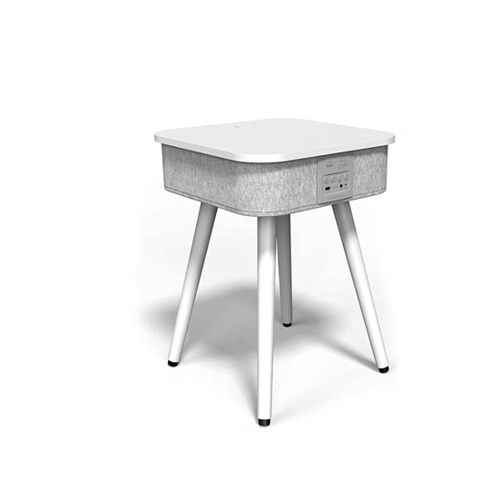 i-box Portable Smart Side Table Bluetooth Speaker Wireless Charging White