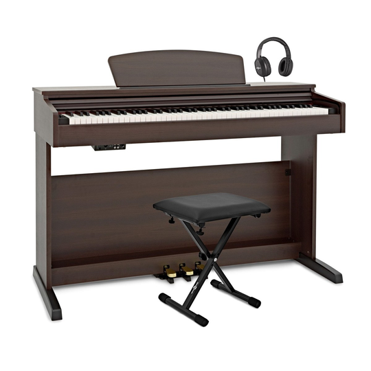 DP-10X Digital Piano by Gear4music + Accessory Pack Dark RW