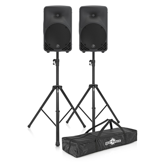 Mackie SRM350 V3 10 Active PA Speaker Pair with Stands