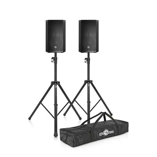 Electro-Voice ELX200-12P 12" Active PA Speakers with Stands
