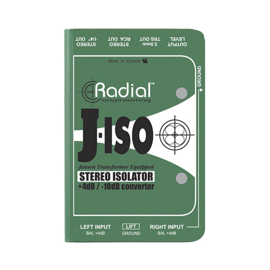 Radial J-Iso Stereo Line Level Isolator & +4dB to -10dB Converter