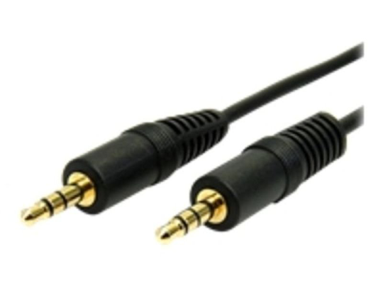 StarTech.com Slim 3.5mm Stereo Audio Cable 10 Foot Black (3m)