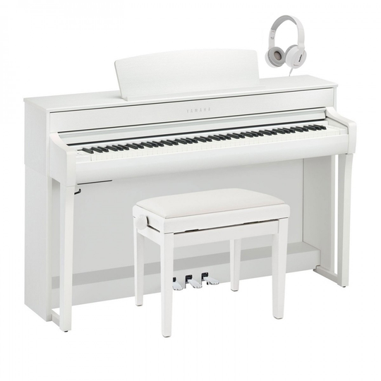 Yamaha CLP 745 Digital Piano Package Satin White