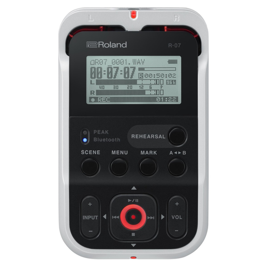 Roland R-07 High Resolution Audio Recorder White