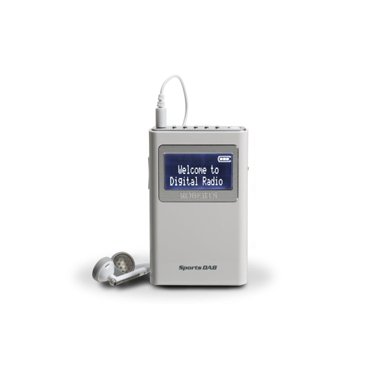 Roberts Radio Sports DAB5 DAB/DAB+/FM Personal Digital Radio - White