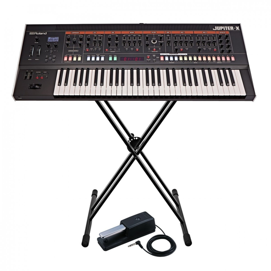Roland Jupiter-X 61 Key Synthesizer with Stand and Pedal