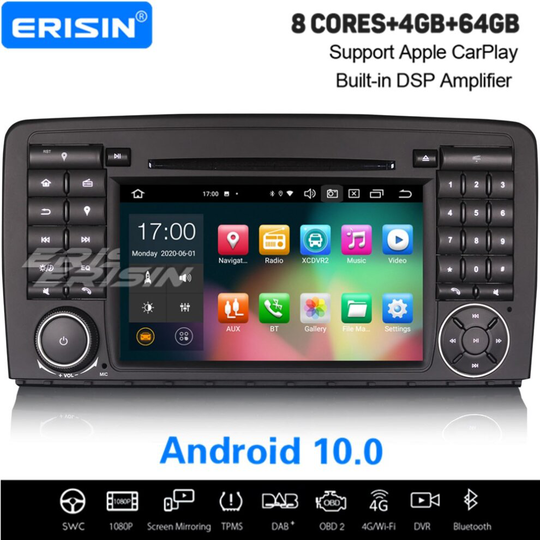 Octa-Core Android 10.0 Car Stereo DSP CarPlay WiFi OBD2 DAB+ Sat Nav Mercedes Benz R-Class W251