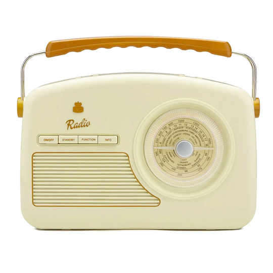 GPO Rydell Retro Portable DAB/FM Radio - Cream