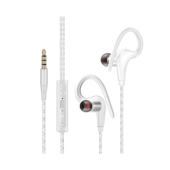 (White) S760 Stereo Super Bass Sport Headset with Mic