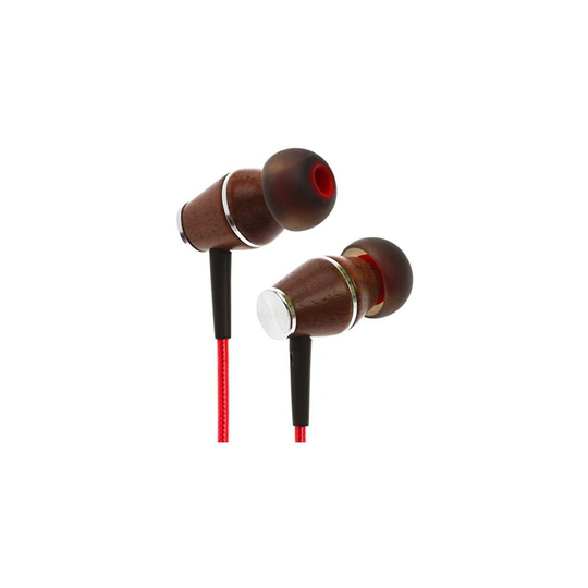 Symphonized XTC 2.0 Earbuds with Mic, Premium Genuine Wood Stereo Earphones, Hand-Made in-Ear Noise-isolating Headphones with Tangle-Free Innova