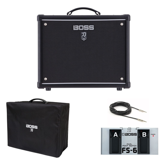 Boss Katana 50 MKII 1x12 Combo with FS6 Footswitch and Cover