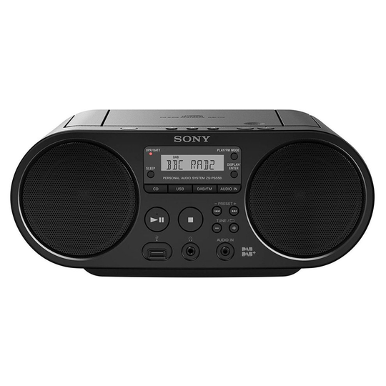 Sony ZS-PS55B Black USB AC/DC CD Boombox DAB/+ Radio
