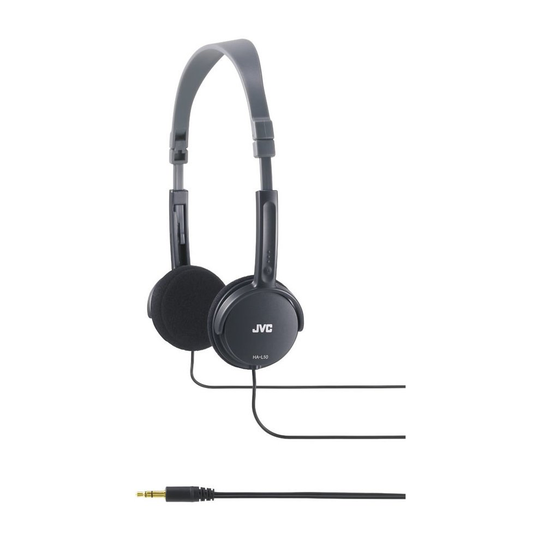 JVC Foldable Light Weight Stereo Headphones - Black