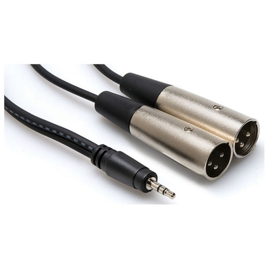 Hosa CYX-402M Stereo Breakout Cable 3.5mm TRS to Dual XLR3M 2m