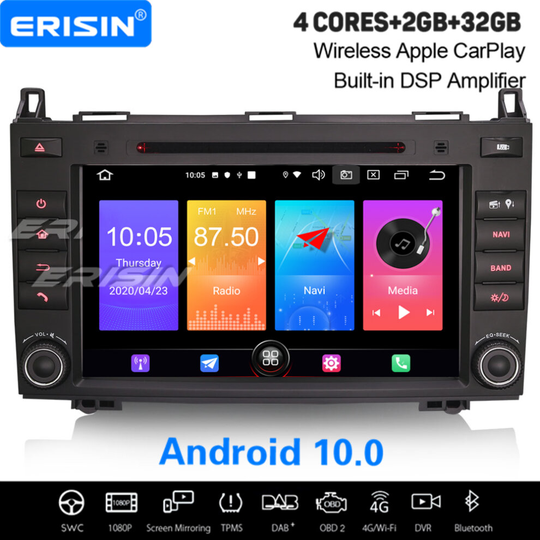 8" Android 10.0 Carplay Sat Nav DAB+ Car Stereo DSP For VW Crafter Mercedes Benz A/B Class W169 Vito
