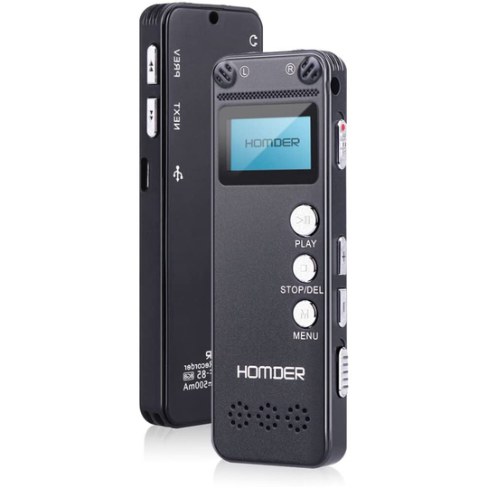 Digital Voice Recorder,8GB USB Professional Dictaphone Voice Recorder with MP3 Player, Voice Activated Recorder with Rechargeable