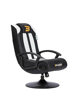 Brazen Stag 2.1 Bluetooth Surround Sound Gaming Chair - White
