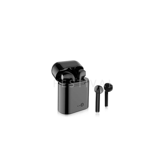 (Black) Twins Wireless Bluetooth TWS Stereo Ear Pods Earbuds Earphones Headphones