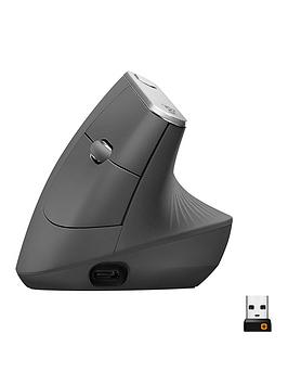 Logitech Mx Vertical Ergonomic Wireless Mouse - Graphite