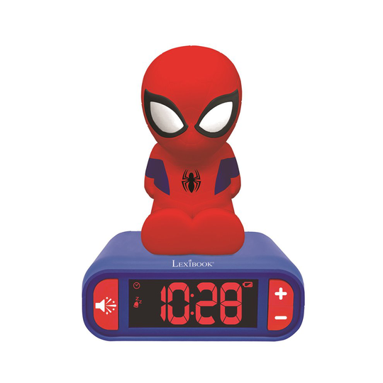 Lexibook RL800SP Kid's Spider-Man Night Light Radio Alarm Clock│Snooze