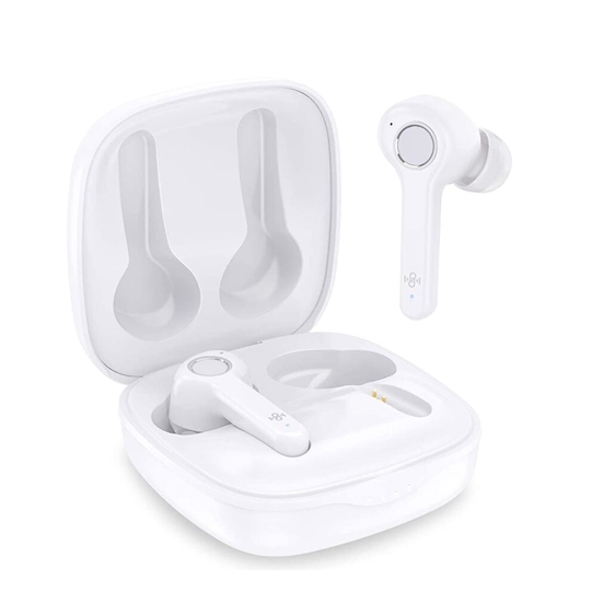 (WHITE) Boltune Wireless Headphones IPX7 3D Stereo Charging Case