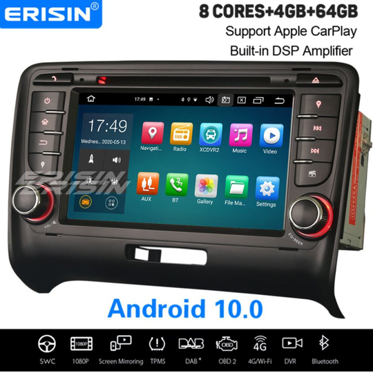 8-Core Android 10.0 CarPlay Car Stereo DSP DAB+ Sat Nav WiFi Bluetooth DVB-T For AUDI TT MK2