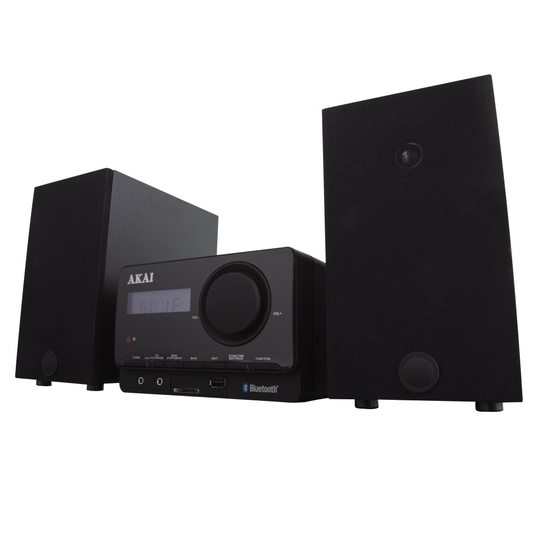 Akai A61039DAB Core BT CD Micro DAB Radio, Black